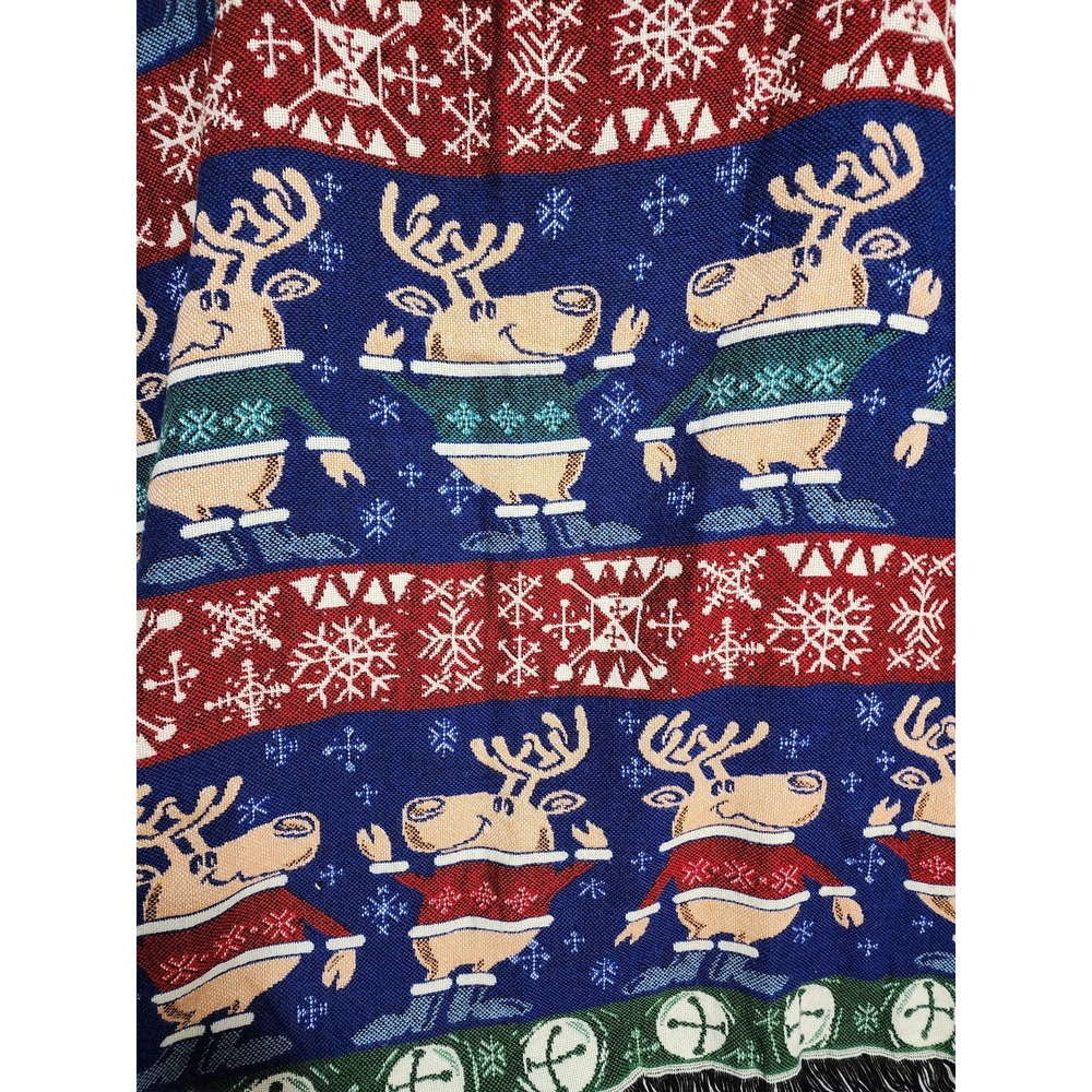 Woven‎ reindeer Holiday Throws Blanket